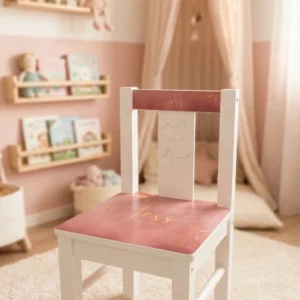 Gepersonaliseerde Cadeaus 3 Kinderstoeltje van geboortekaartje - Jess